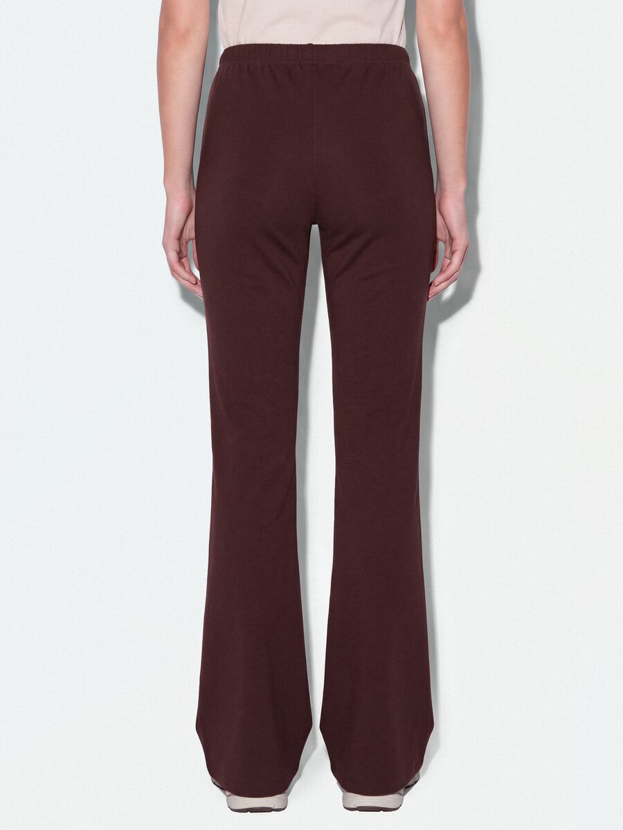 Brown pure cotton flared joggers_2