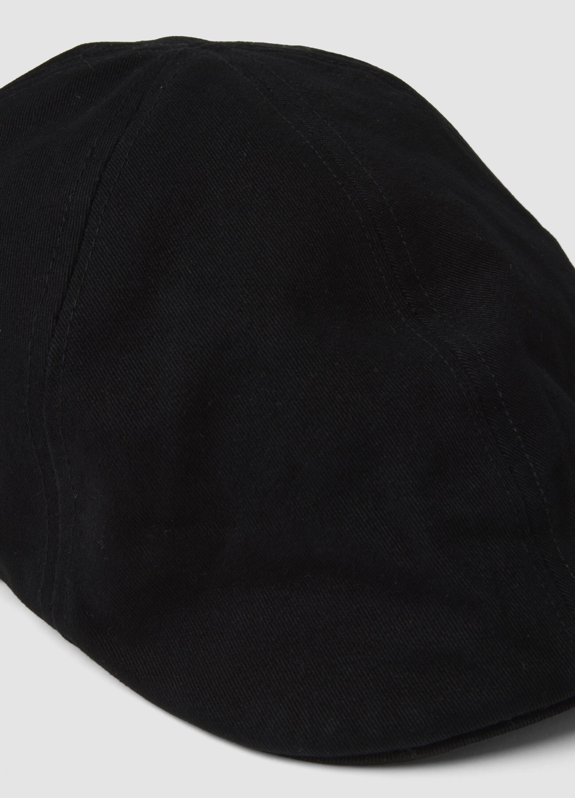 Black pure cotton flat cap