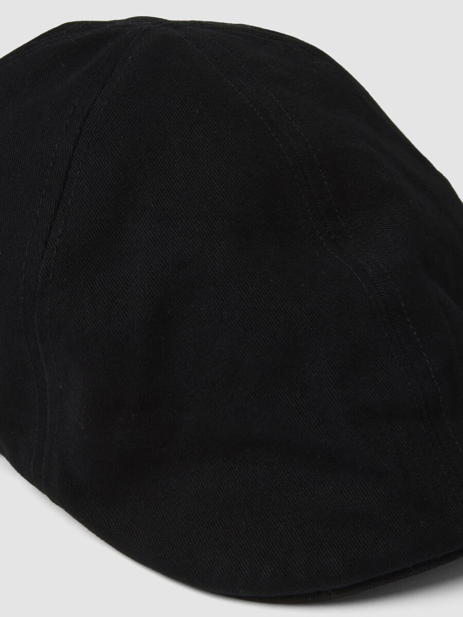 Black pure cotton flat cap_1