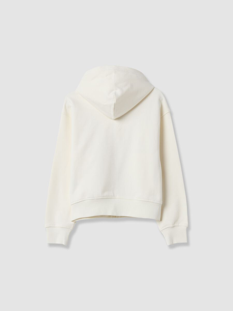 White organic cotton hoodie, regular fit_2