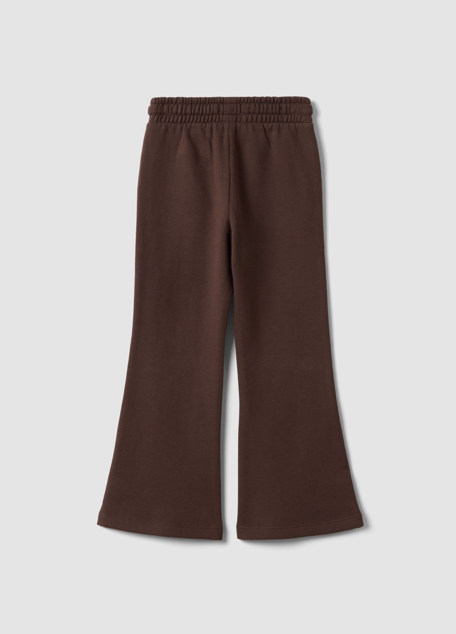 Brown trousers in pure organic cotton