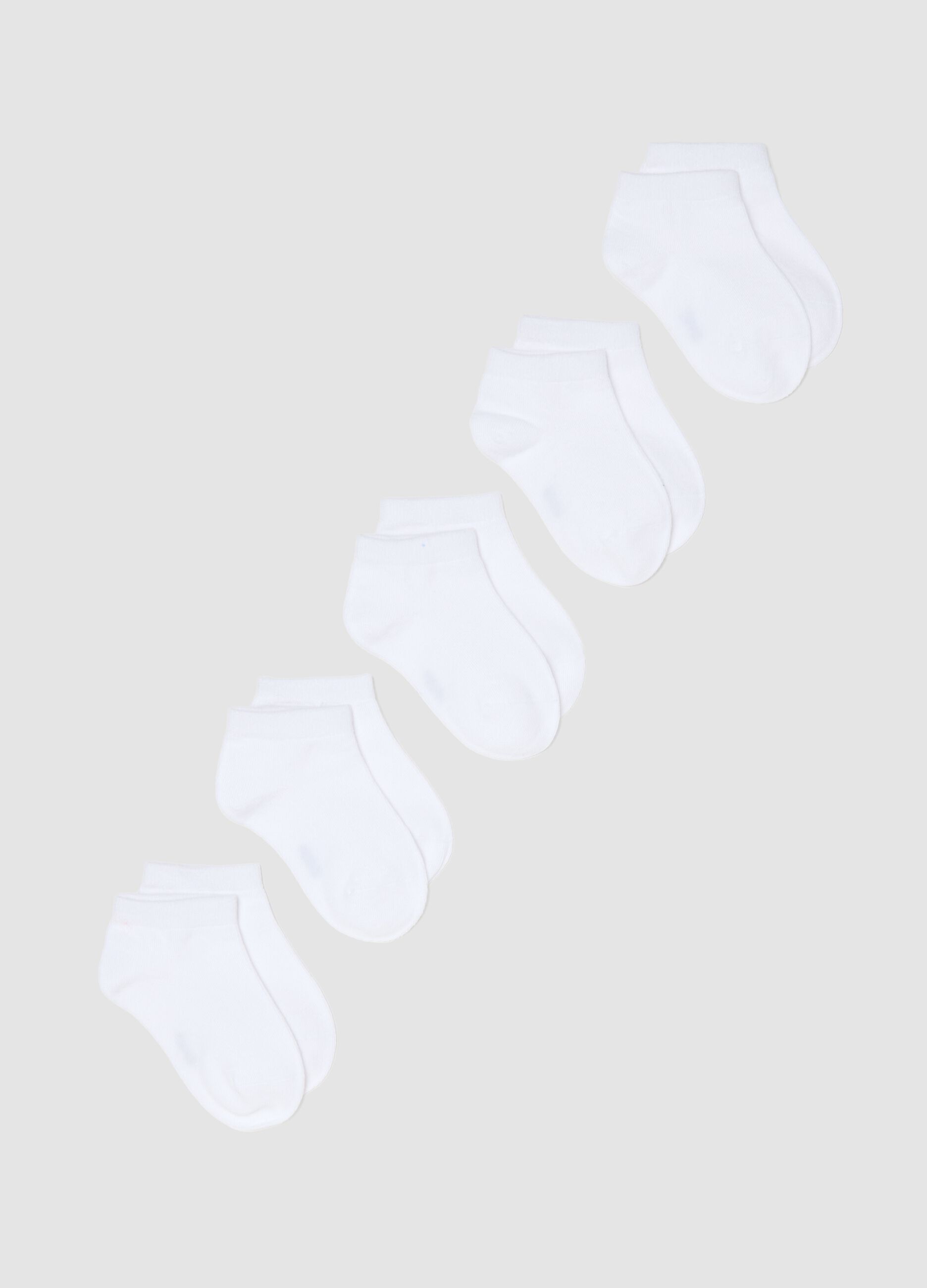 Multipack of White Organic Cotton Blend Short Socks for Girls