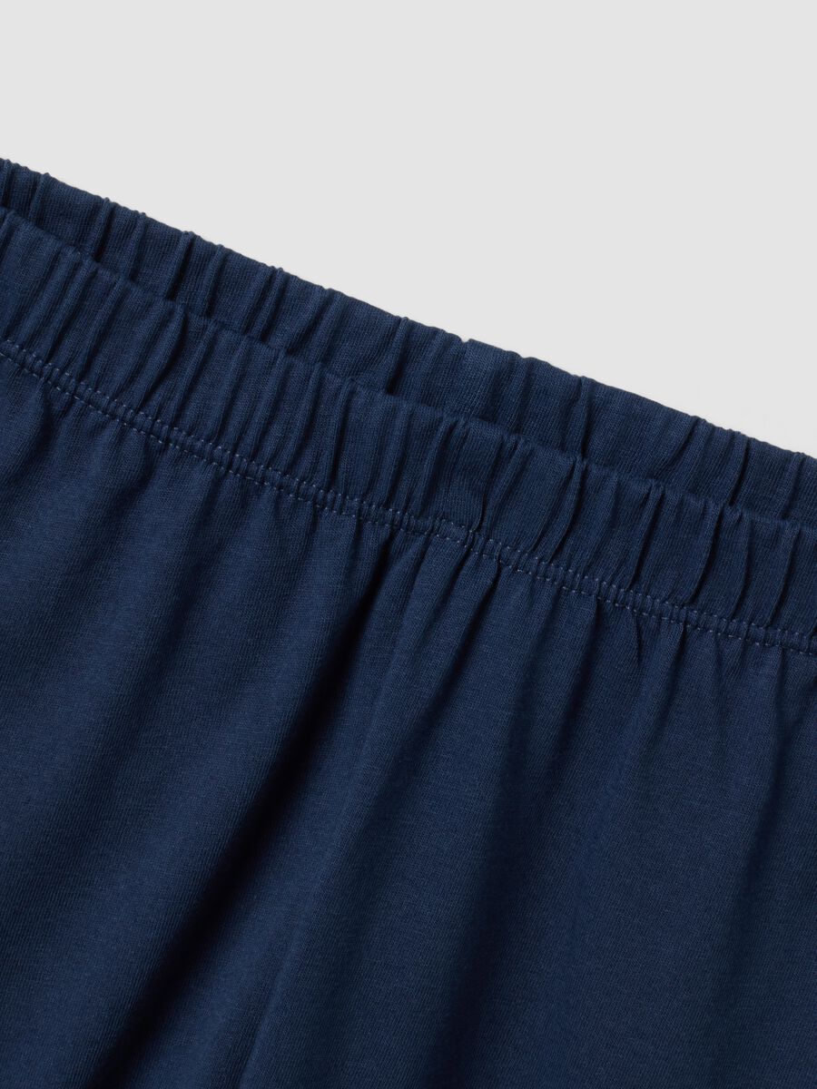 Blue pure organic cotton pyjamas with print for boys_3
