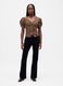 Brown short-sleeve leopard print shirt_3