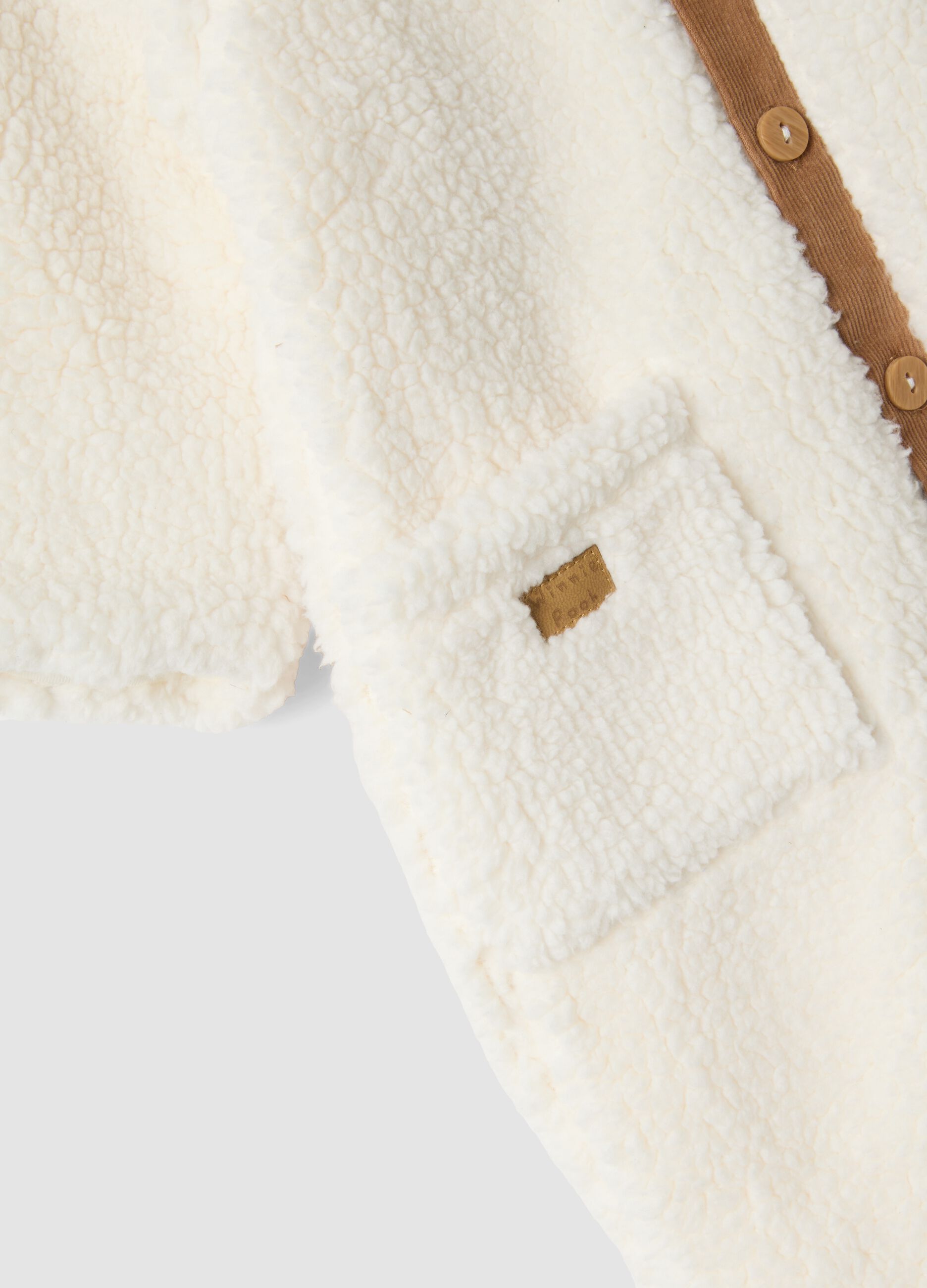 Tutina bianca con cappuccio in puro cotone organico