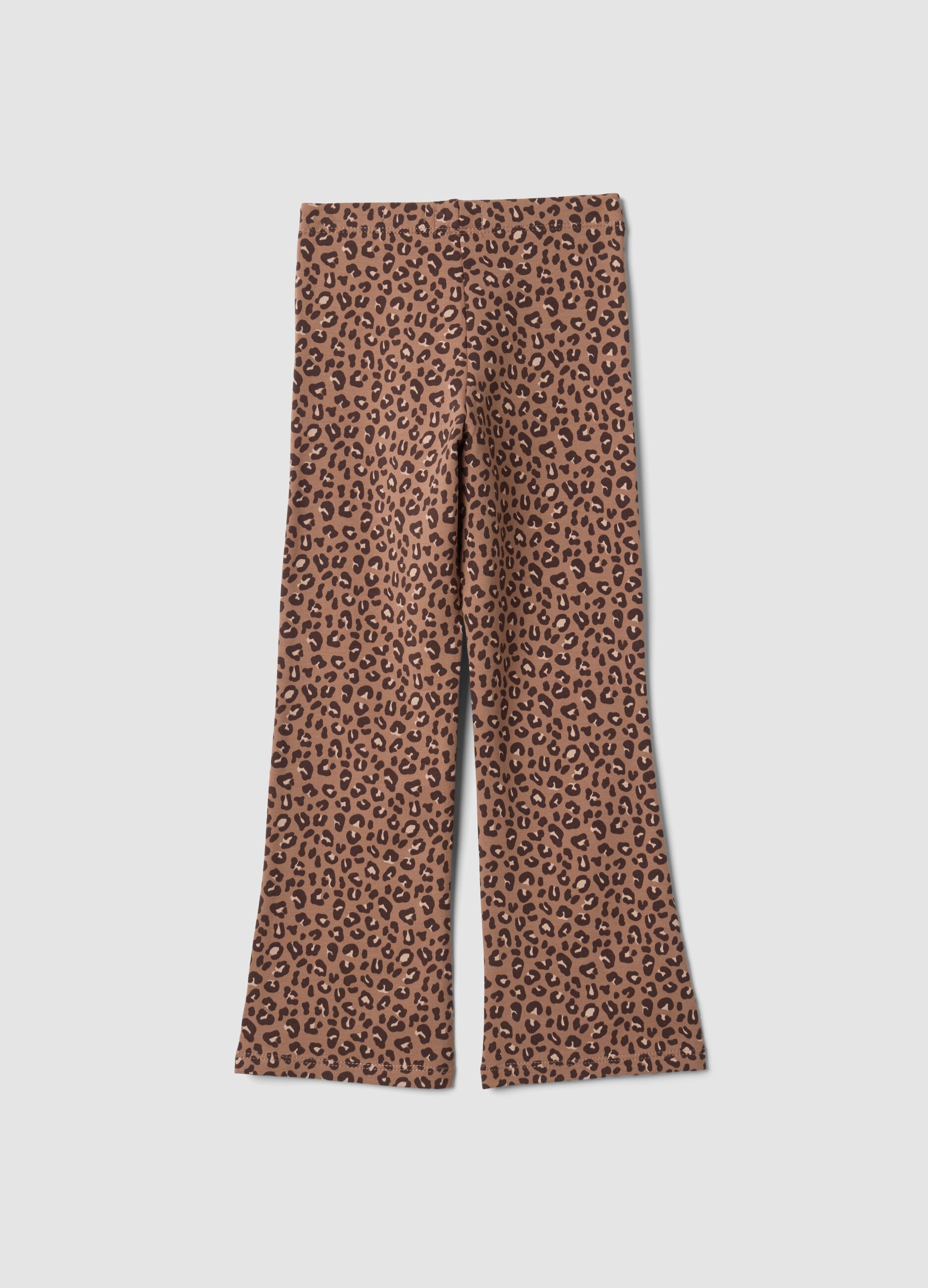 Brown organic stretch cotton leggings