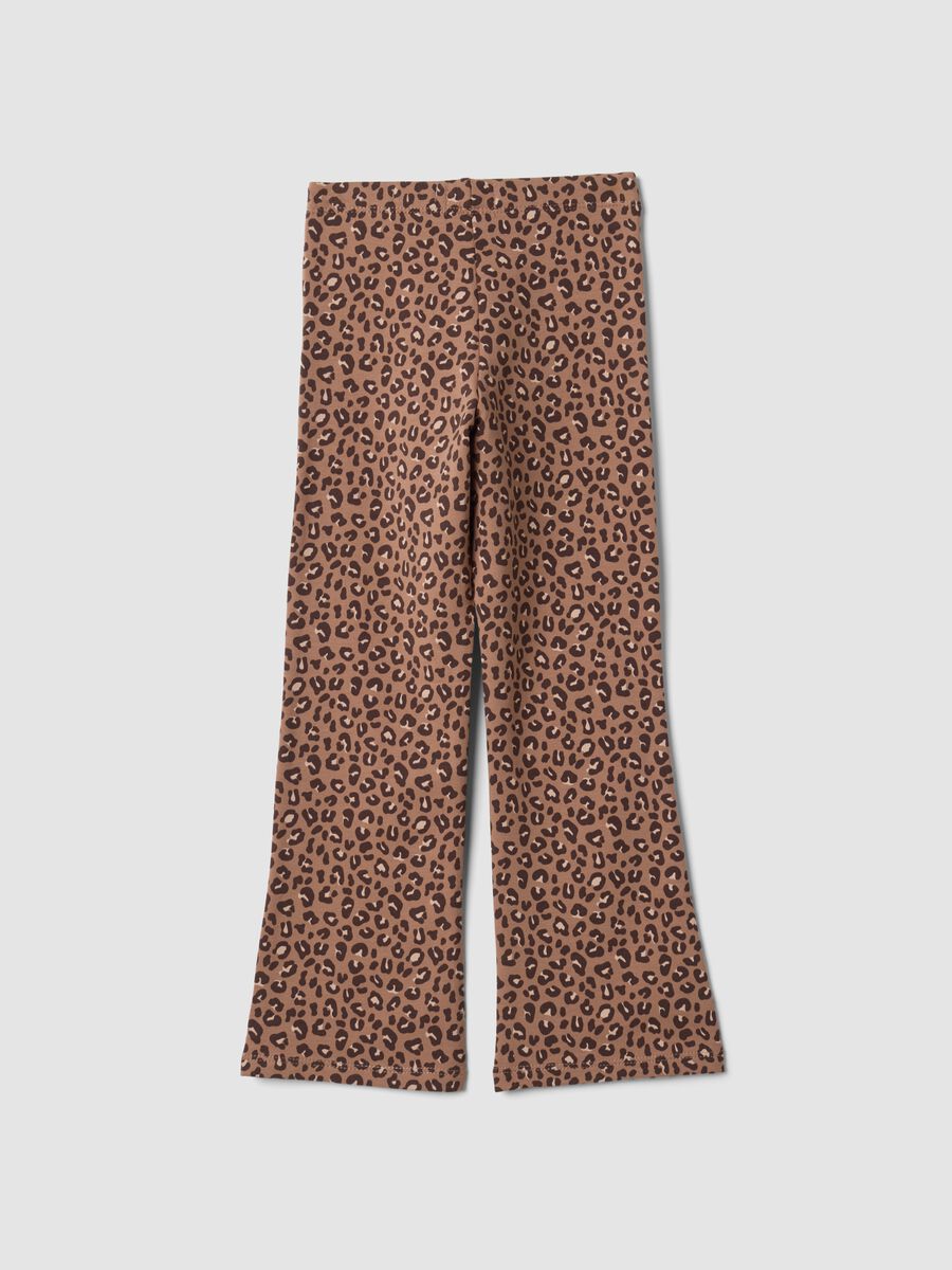 Brown organic stretch cotton leggings_1