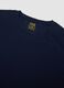 Blue crew-neck T-shirt in pure mercerised cotton_1