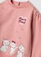 Completo rosa in cotone organico elasticizzato con stampa Aristogatti_3
