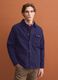 Blue pure cotton regular-fit shacket with zip_2