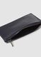 Blue genuine leather card holder with zip_2