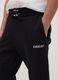 Black cotton-blend joggers with logo_3