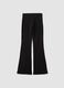 Leggings neri flare in cotone elasticizzato_1