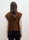 Gilet arancione in misto lana con bottoni_3