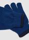 Guanti blu navy in maglia con polsini a coste_2