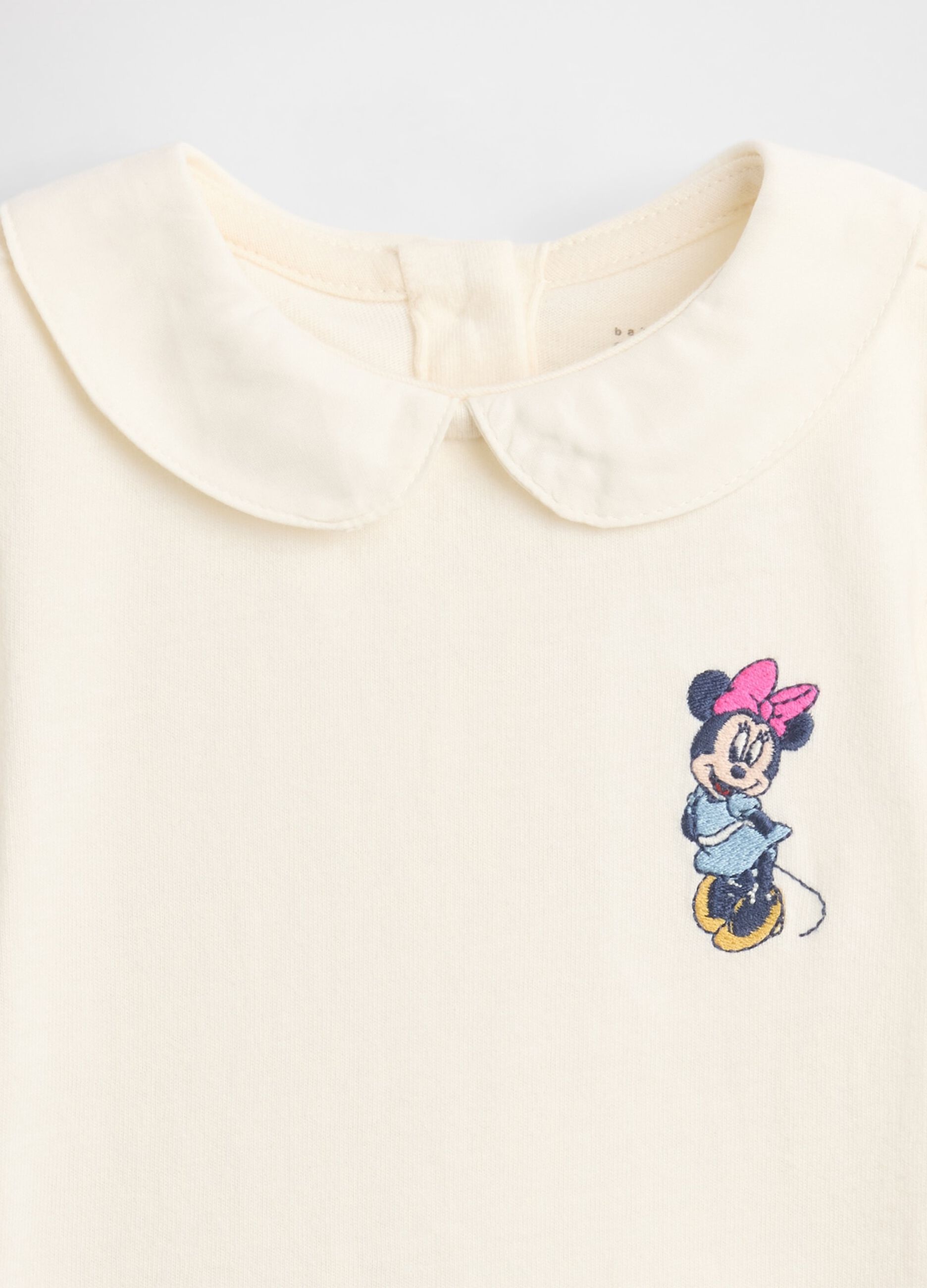 White baby bodysuit with collar