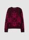 Red and pink jacquard wool-blend crew-neck jumper_0
