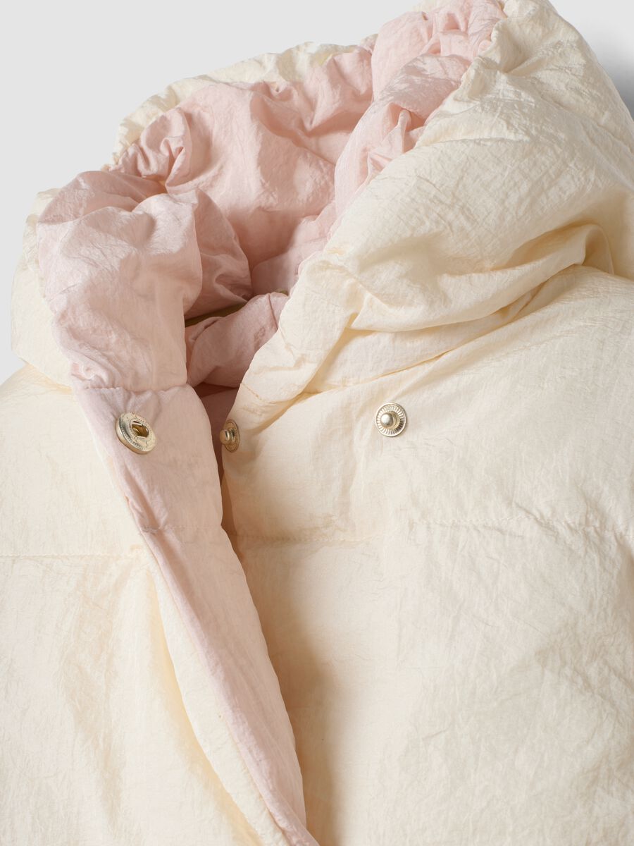 White hooded padded jacket, regular fit_2
