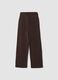 Brown cotton-blend joggers with drawstring, regular fit_2