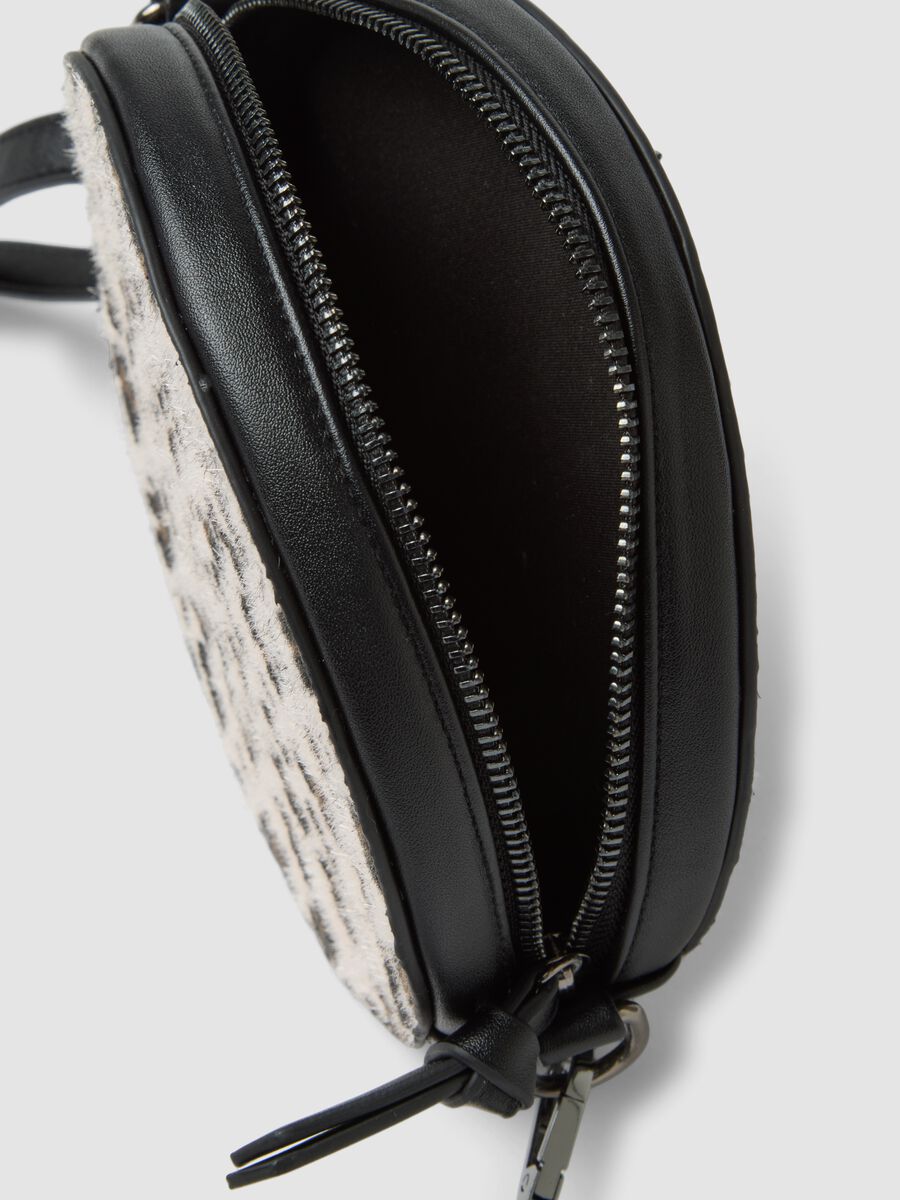 Beige round animal print bag_3