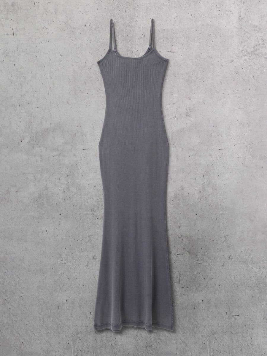Vintage Grey Long Dress_5