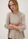 Sand viscose-blend top with floral appliqu&eacute;s, regular fit_2