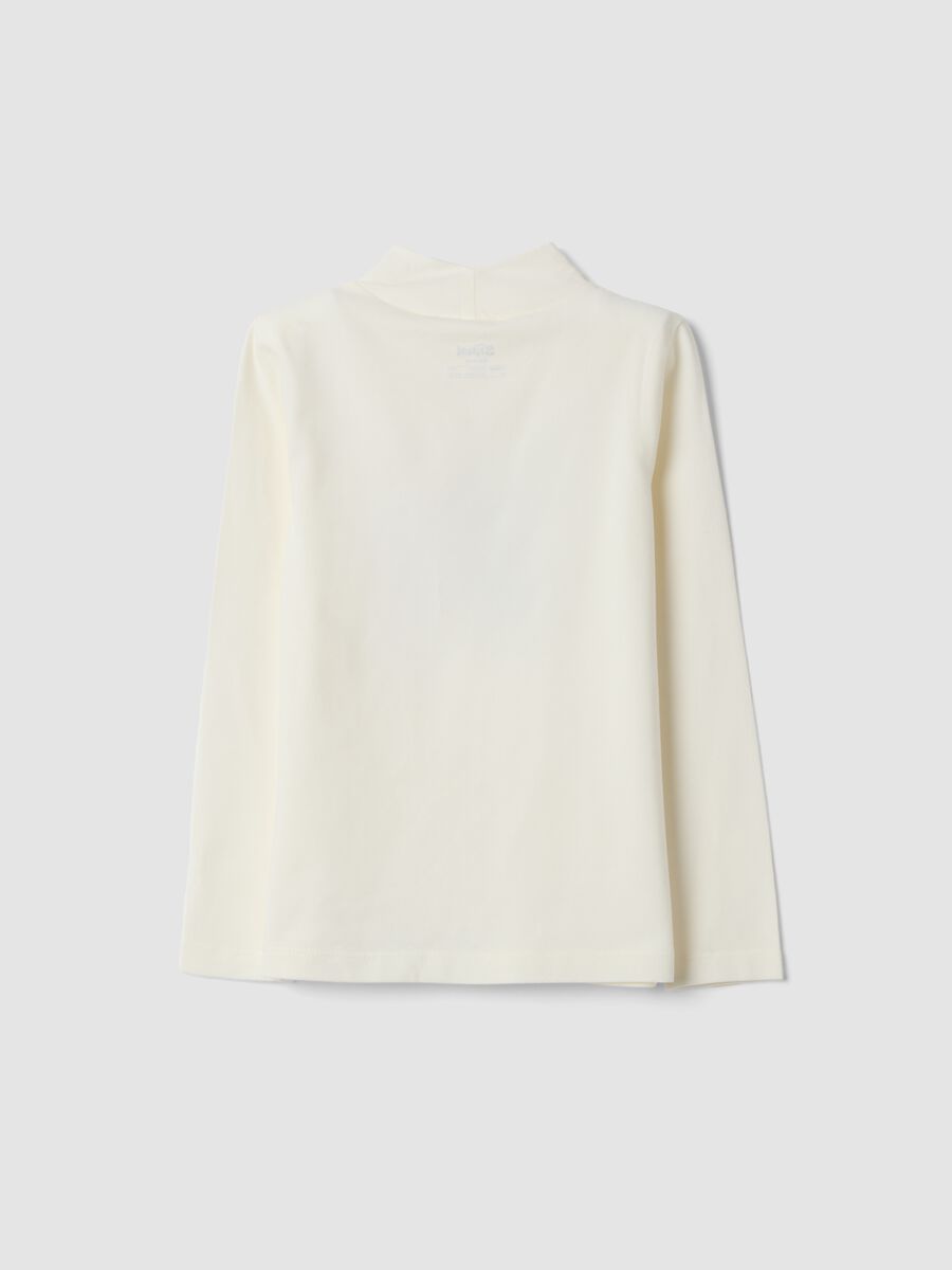 White stretch cotton T-shirt with Lilo & Stitch print_1