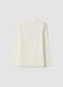 T-shirt bianca in cotone elasticizzato con stampa Lilo & Stitch_1