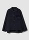Blue wool-viscose blend over-fit coat with buttons_0
