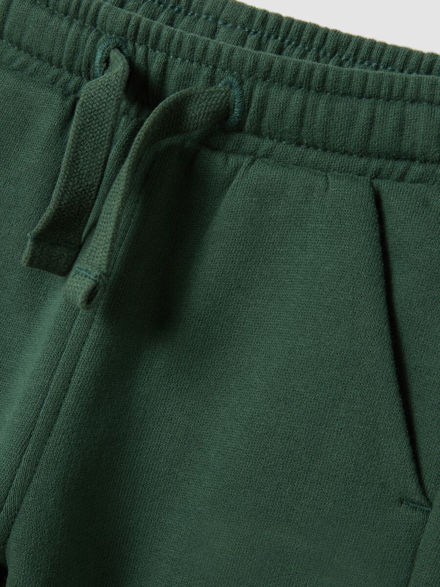Green organic cotton jogger trousers_2