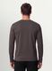 Men&rsquo;s grey long-sleeve T-shirt in 100% organic cotton with crew neck_3