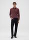 Brown regular fit stretch cotton polo_1