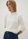 White long-sleeved top with high neck, regular fit_1
