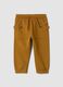 Pantaloni jogger marroni in puro cotone_0