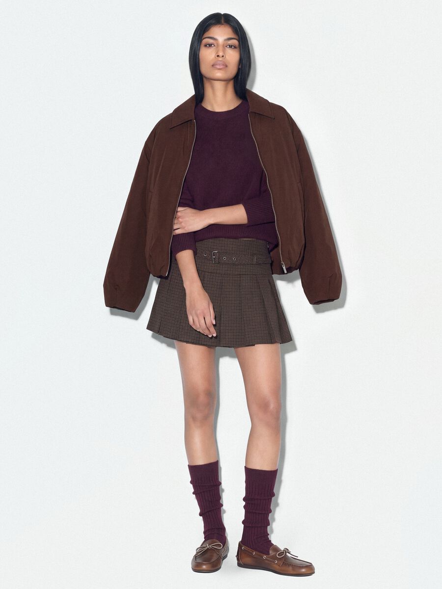 Purple stretch wool crew-neck jumper, oversized fit_1