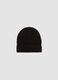 Cappello nero a coste in tessuto elasticizzato_0