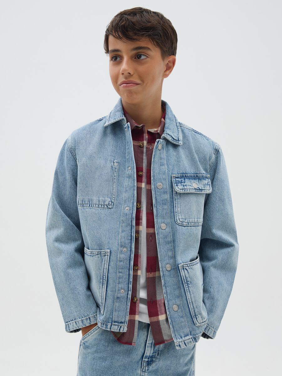Regular Fit Denim Jacket for Boys_0