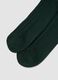 Green long ribbed socks in pure cotton_1
