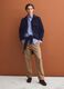 Blue wool and viscose-blend shacket with buttons, oversized fit_1