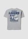 Grey pure cotton Lakers print T-shirt for boys_4