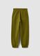 Green organic cotton jogger trousers_1