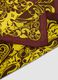 Red pure cotton scarf with ornamental print_2