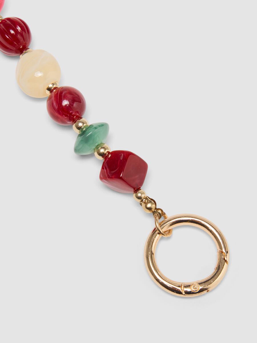 Multicolour beaded bracelet with ring clasp_1