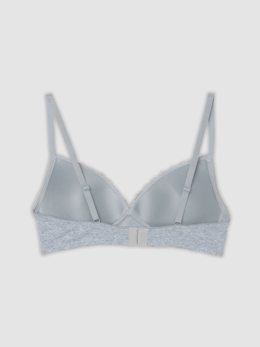 Grey padded bra in stretch organic cotton_2