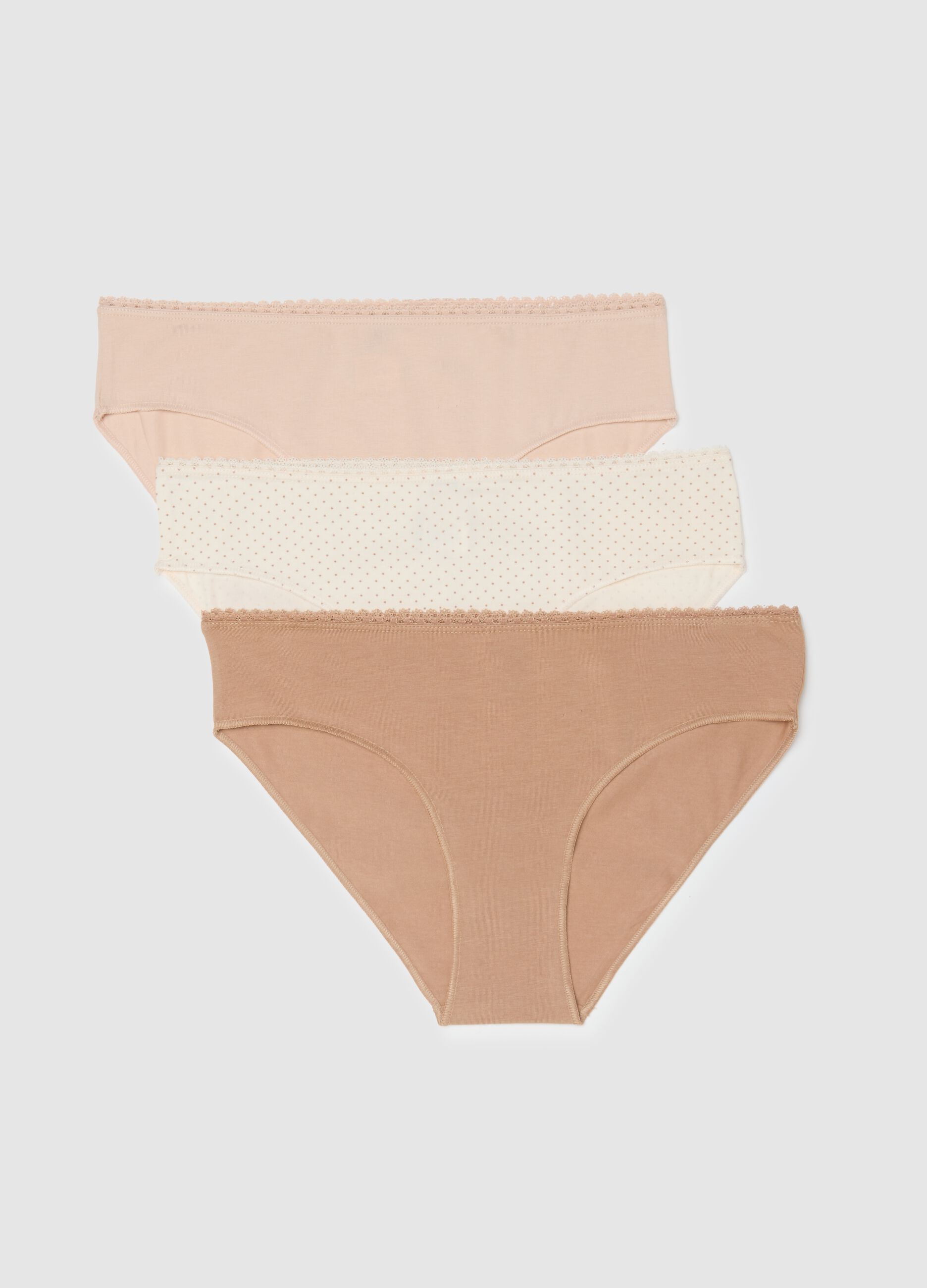 Tripack multi-colour stretch cotton regular fit briefs