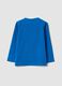Blue long-sleeve stretch organic cotton crew-neck T-shirt_1
