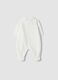 Off-white organic cotton blend sleepsuit with collar_1