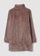 Pink zip-up dressing gown with cable-knit pattern_2