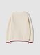 White knitted cardigan with heart embroidery, regular fit_1
