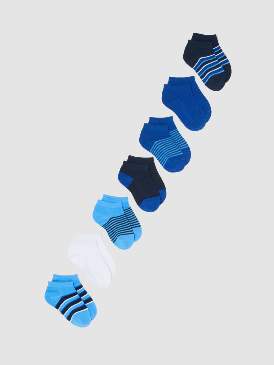 Kids&rsquo; multicolour stretch cotton-blend socks multipack_0